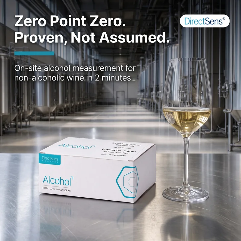 Product and a glass of white wine in a bright production hall
